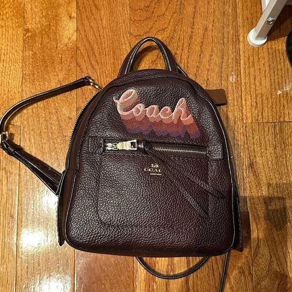Coach Dark Brown Leather Backpack - Picture 1 of 3
